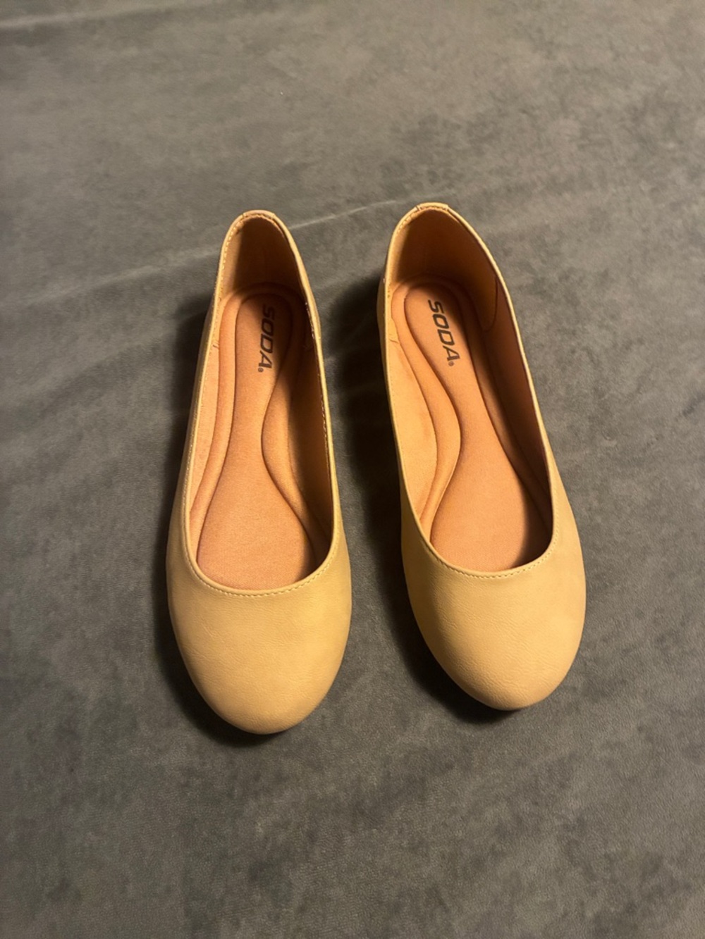 Soda Tan Ballet Flats – Simple Slip-On Style